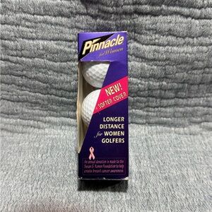 Pinnacle For Women. Long Distance Golf Balls Breast Cancer Awareness Made In USA